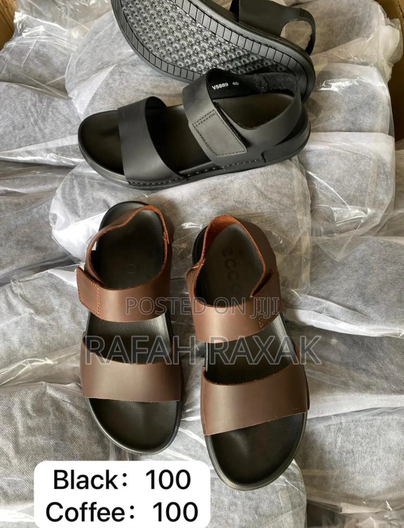 Original Men’S Ankle Strap Ecco Leather Sandals