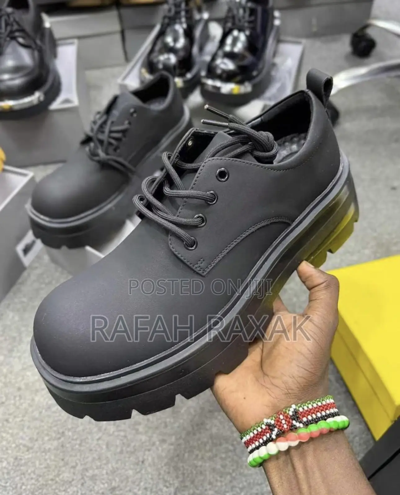 Original Men’S Black Luxury Balenciaga Chunky Oxford Shoes