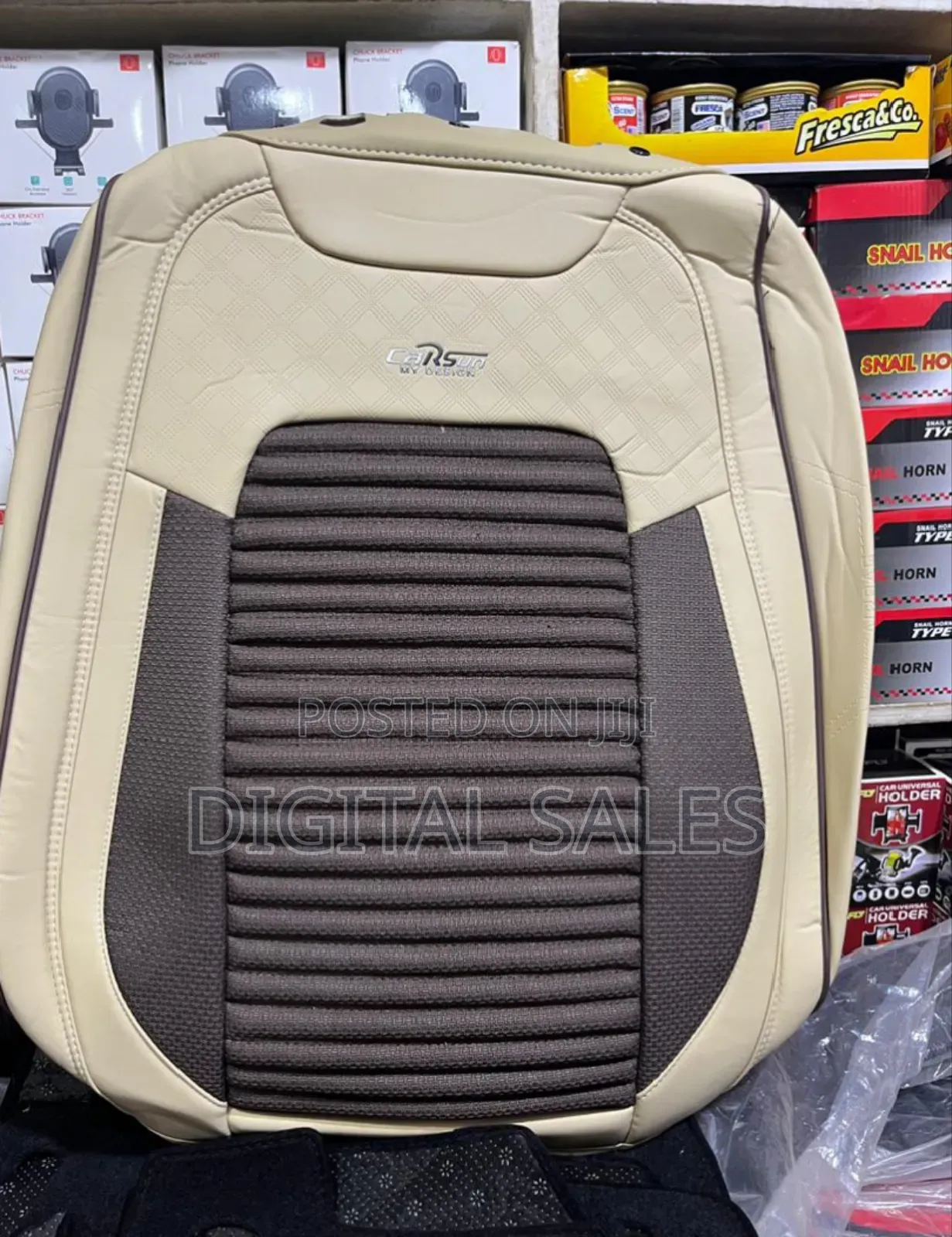 Car Seat Covers Cream and Black All Car Set