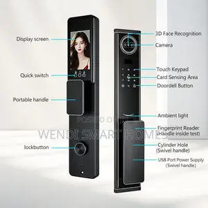 Smart Door Lock, With Active Intercom, 3d Face Recognition