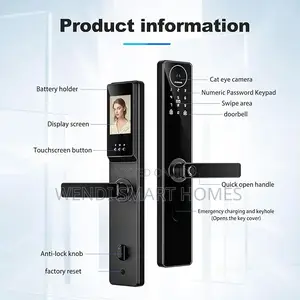 Smart Lock With Cat Eye Camera Video Two-Way Audio Door Lock