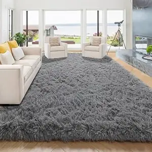 Soft Fluffy Gray Center Carpet 1.5by2meters