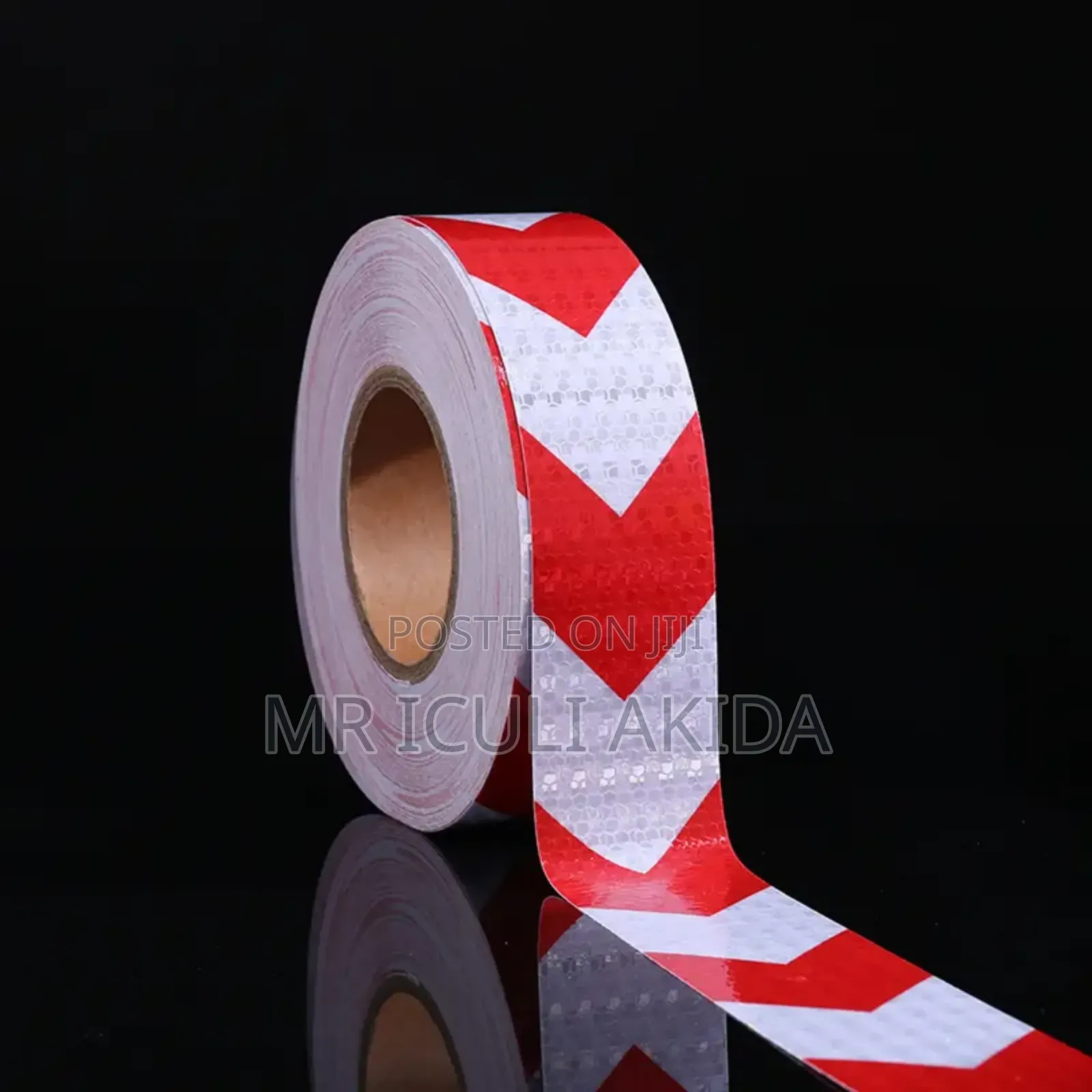 50meters Conspicuity Red And White Reflective Tape