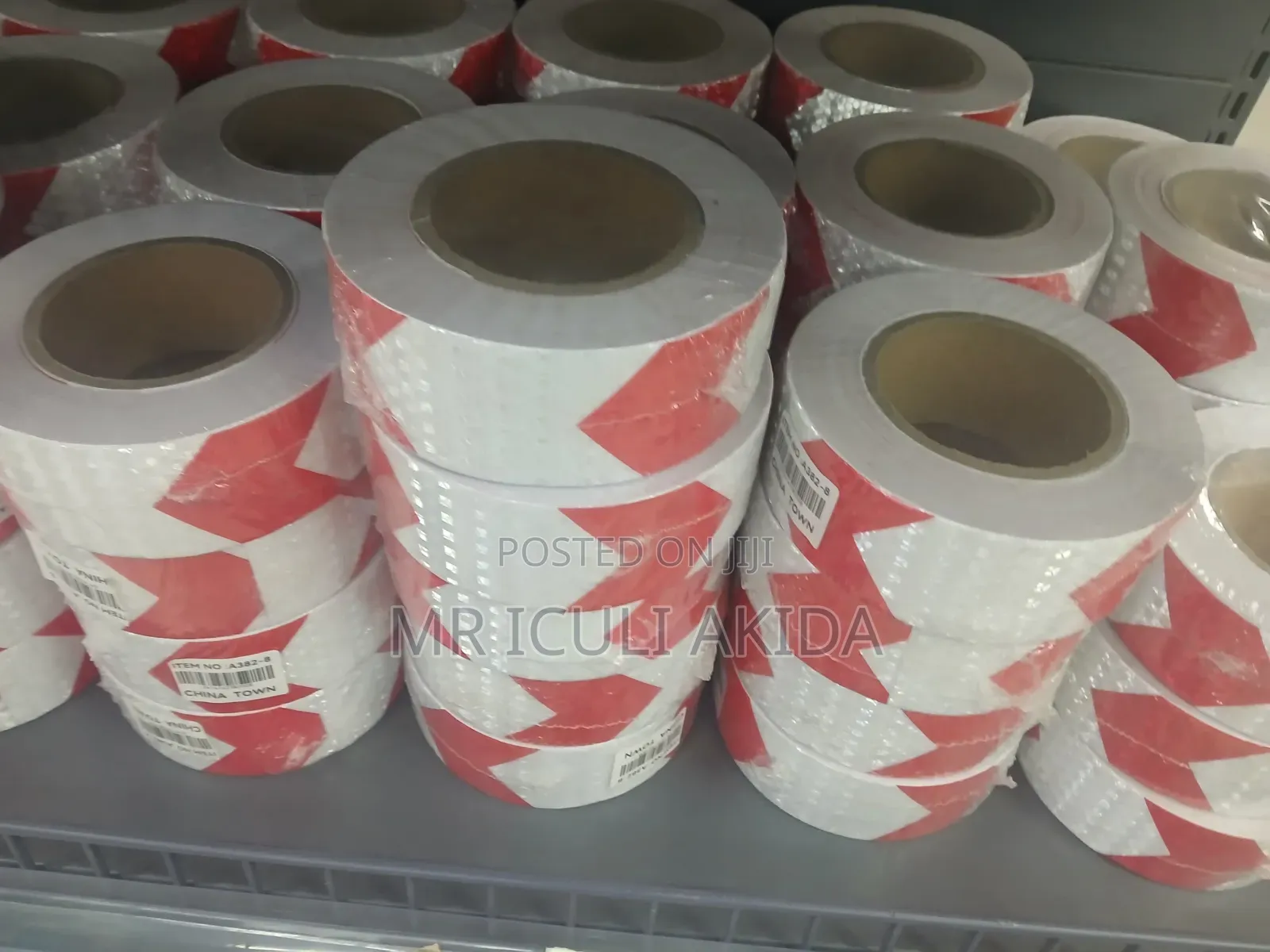 50meters Conspicuity Red And White Reflective Tape