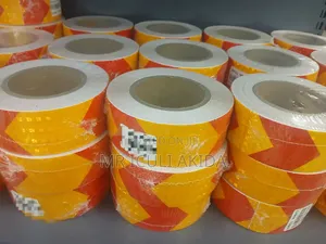 25mtrs Yellow And Red Reflective Tape