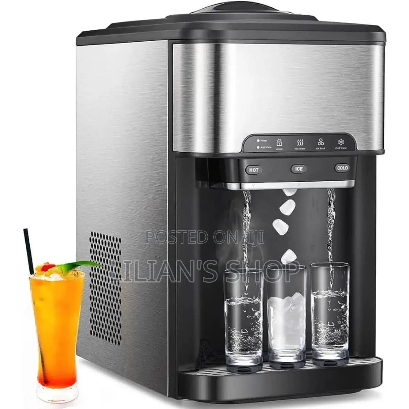 Hicon 3in1 Instant Ice Cube Maker, Hot,Cold Water Dispenser