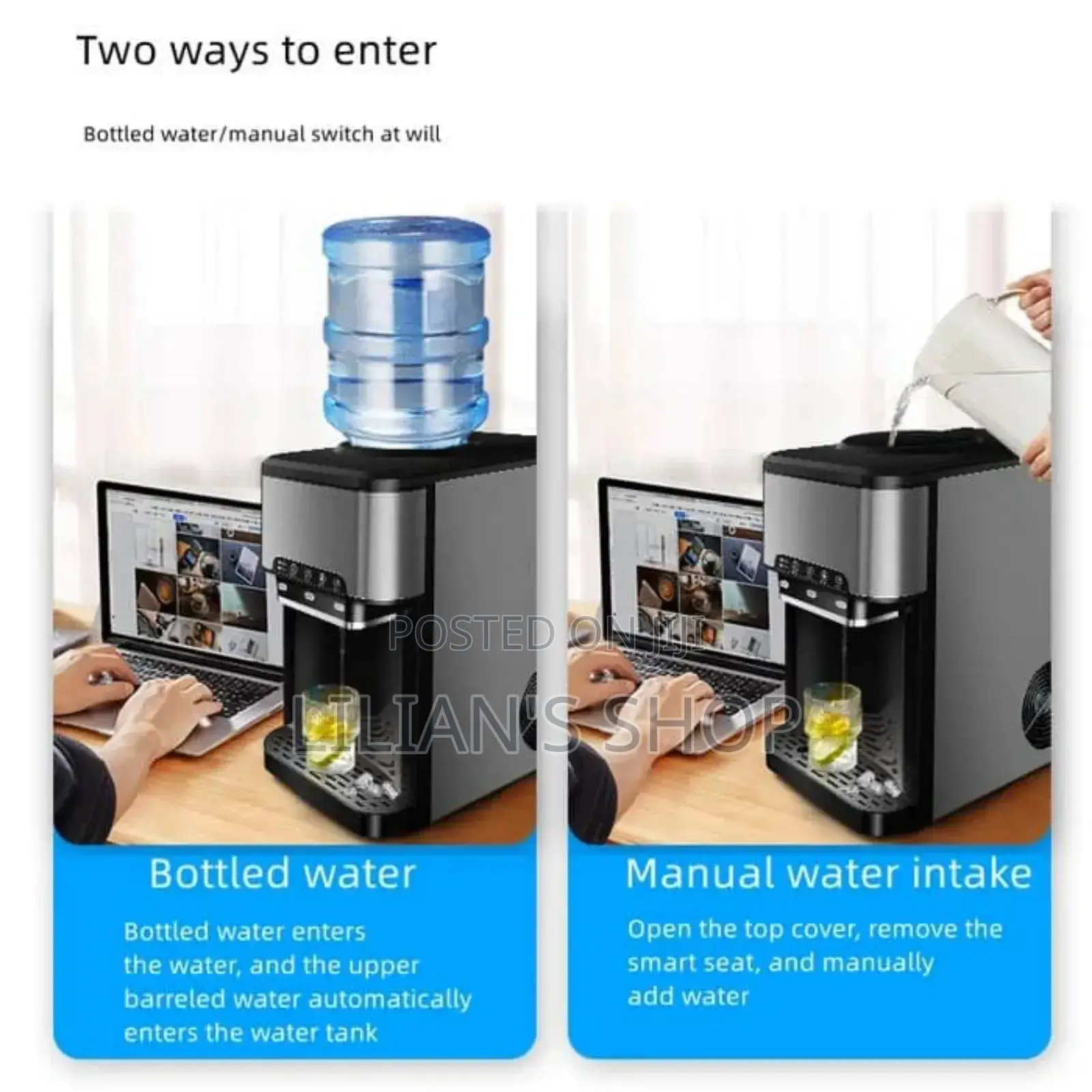 Hicon 3in1 Instant Ice Cube Maker, Hot,Cold Water Dispenser