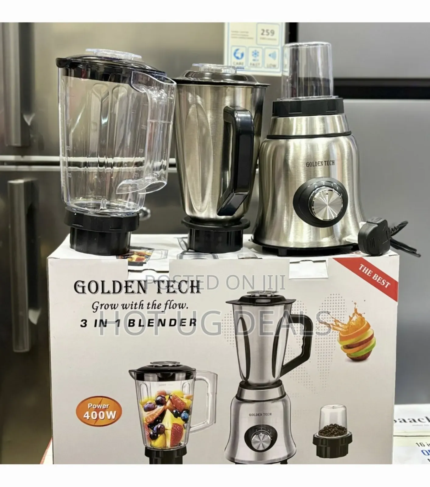 3 in Commercial Stainless Steel Glass Jar Blender Grinder