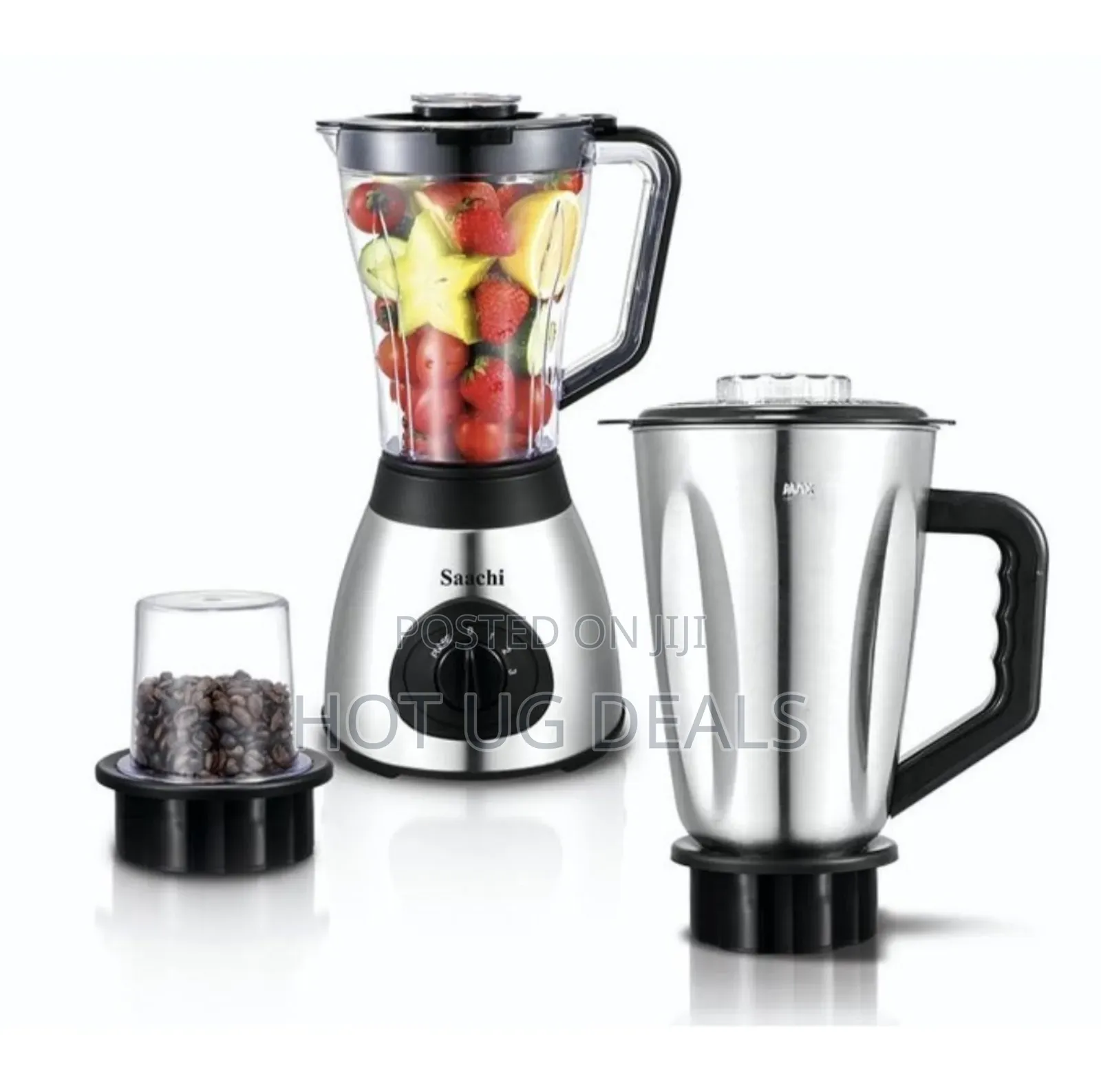Saachi 3 In 1 Electric Blender With Plastic Stainless Jar
