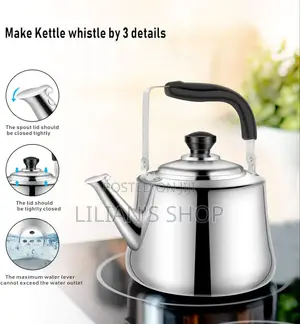 Durable Stovetop Stainless Steel 5litres Whistling Kettle