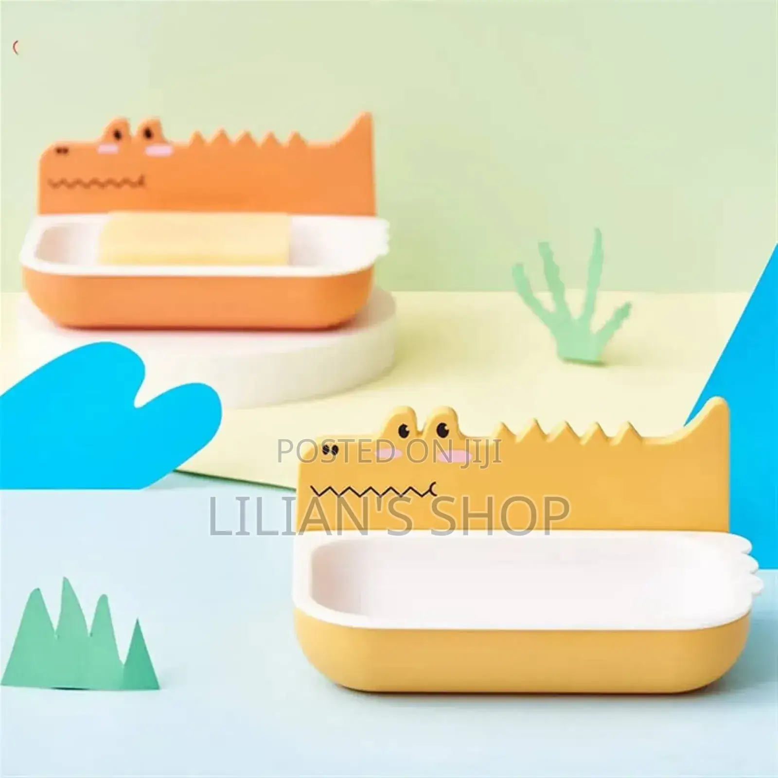 No Drill Cloud Style Soap Holder With Hooks