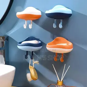 Seld Adhesive Soap Bathroom Soap Holder With Lid