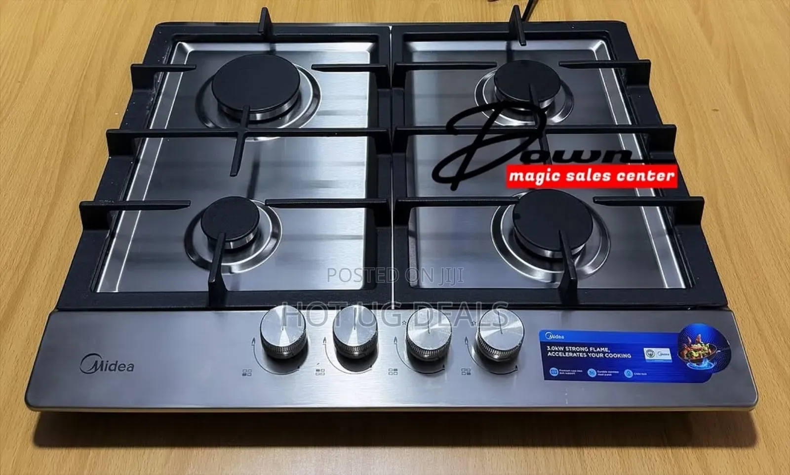 Midea 4 Burner Gas Hob - Stainless Steel