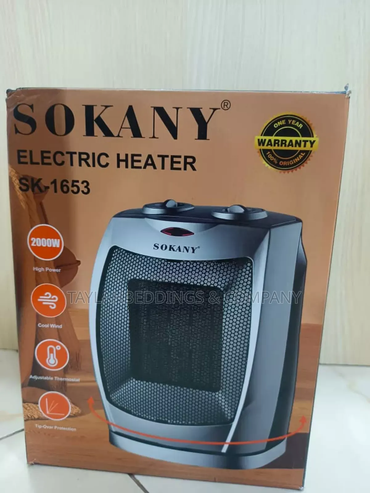 Electric Ceramic Heater With Thermostat for Office Home Dorm