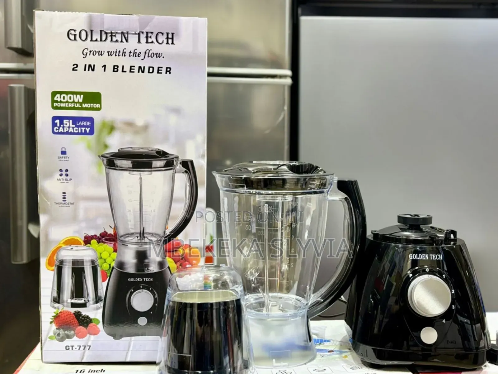 Blender Golden Tech 2 in 1 1.5 Litres