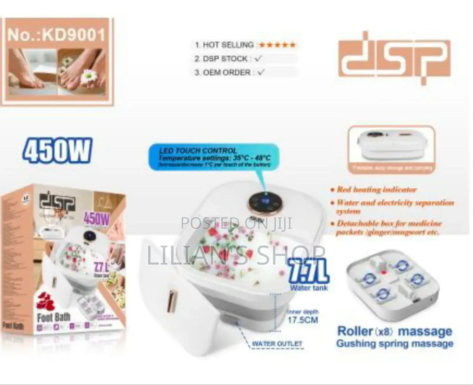 Dsp 450w Foot Bath Massager 7.7l