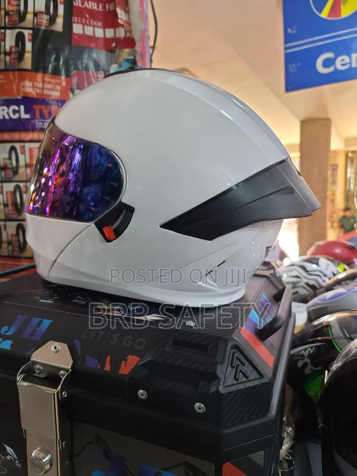 Rider's Head Gear/ Helmet White