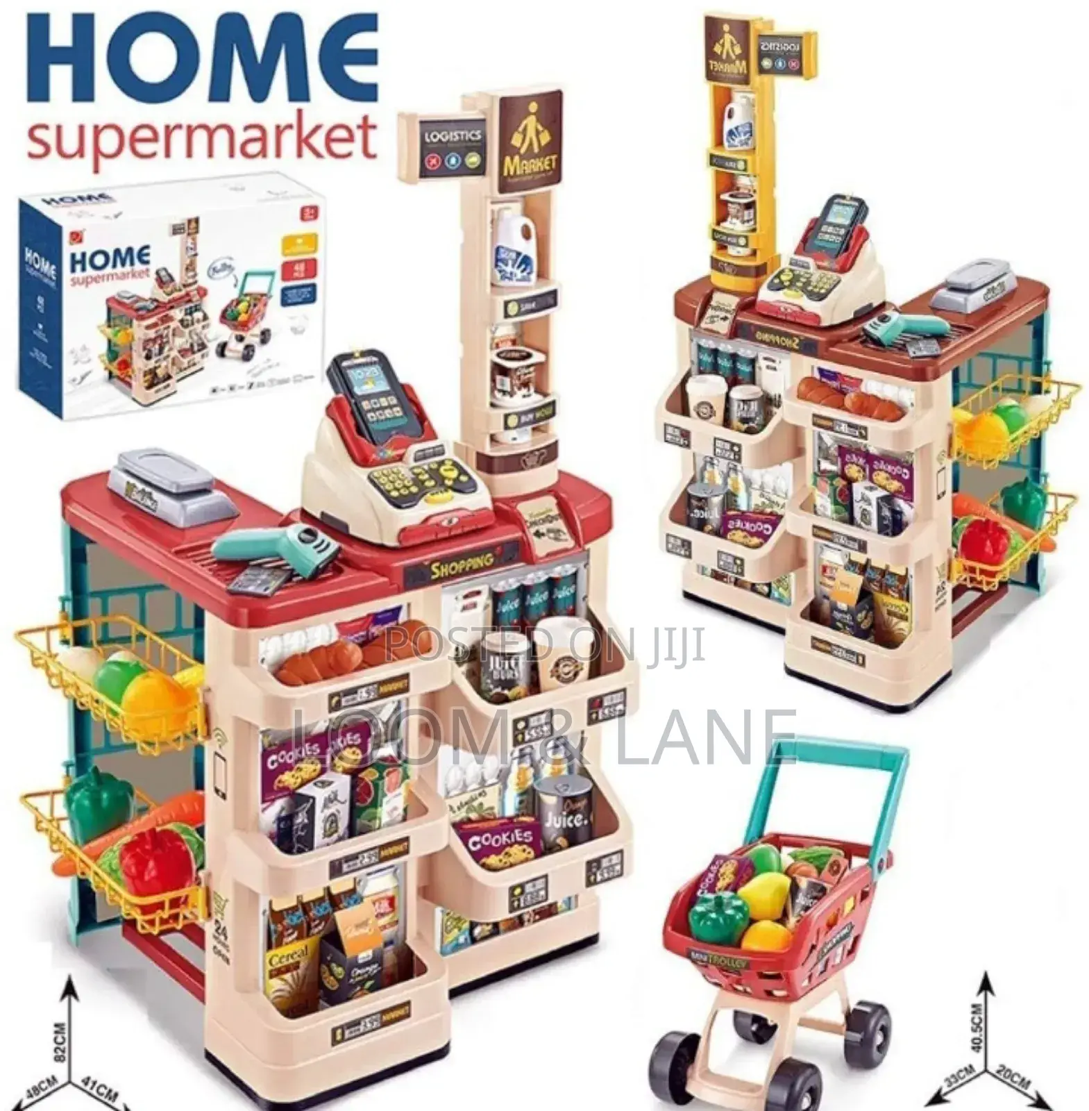 Pretend Play Supermarket Shopping Cart
