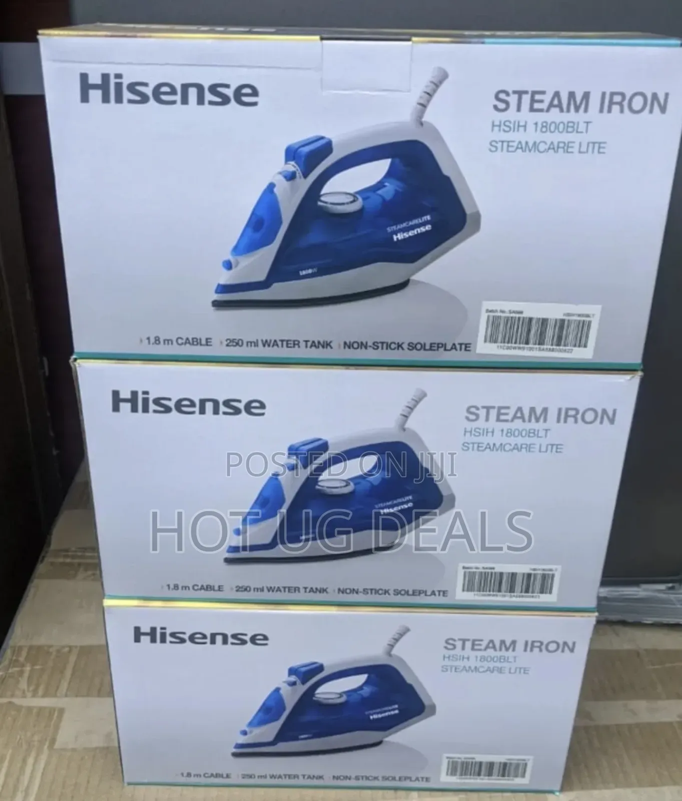 Hisense Steam Flat Iron 1800w 250 Ml- White 3 Yr Warranty