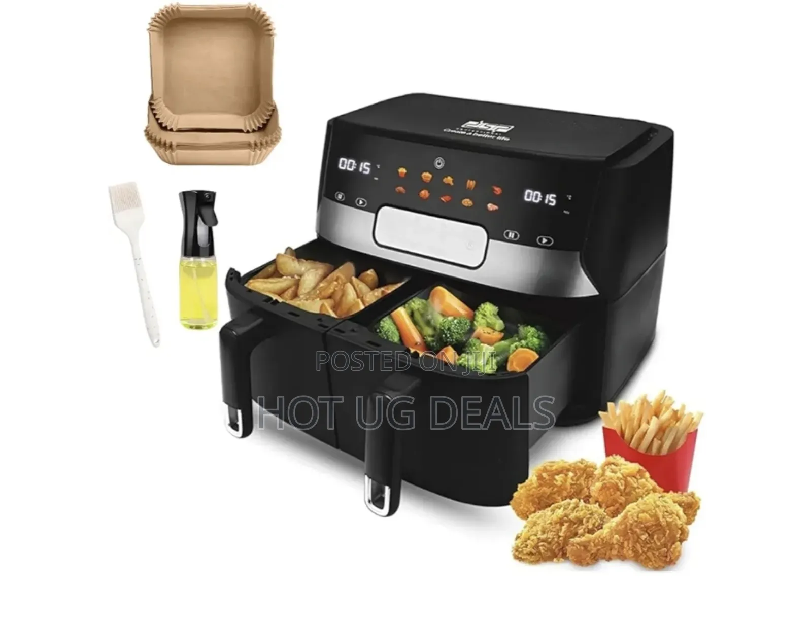 DSP 10l Double 5 + 5 Digital Air-Fryer With 2 Baskets Oven
