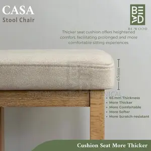 Wooden Stool With Cushion.