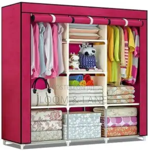 Customize Modern 3 Columns Metallic Frame Wardrobe