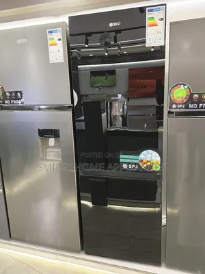 369ltrs Defrost SPJ Fridge Black Mirror Finish Double Door