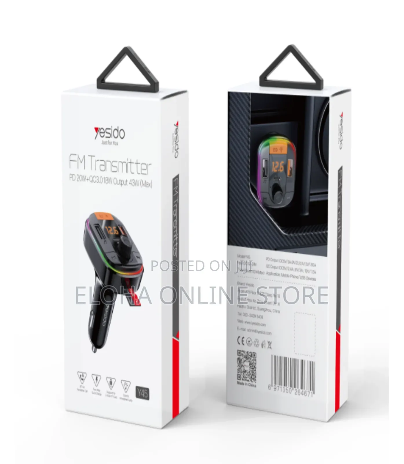 Brand New Yesido Y45 Car Fm Transmitter