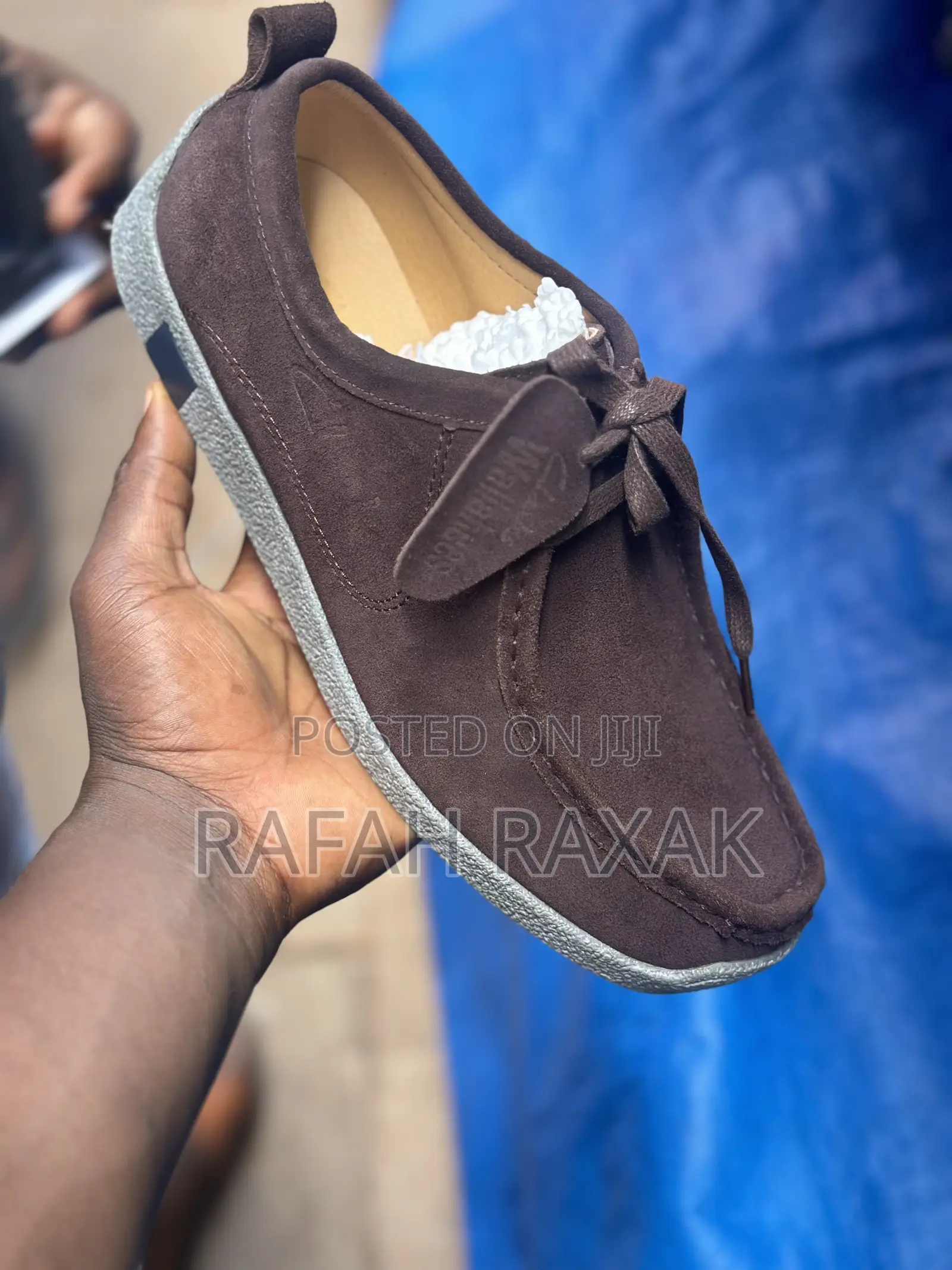 Original Men’S Coffee Brown/Grey Suede Clarks Wallabees