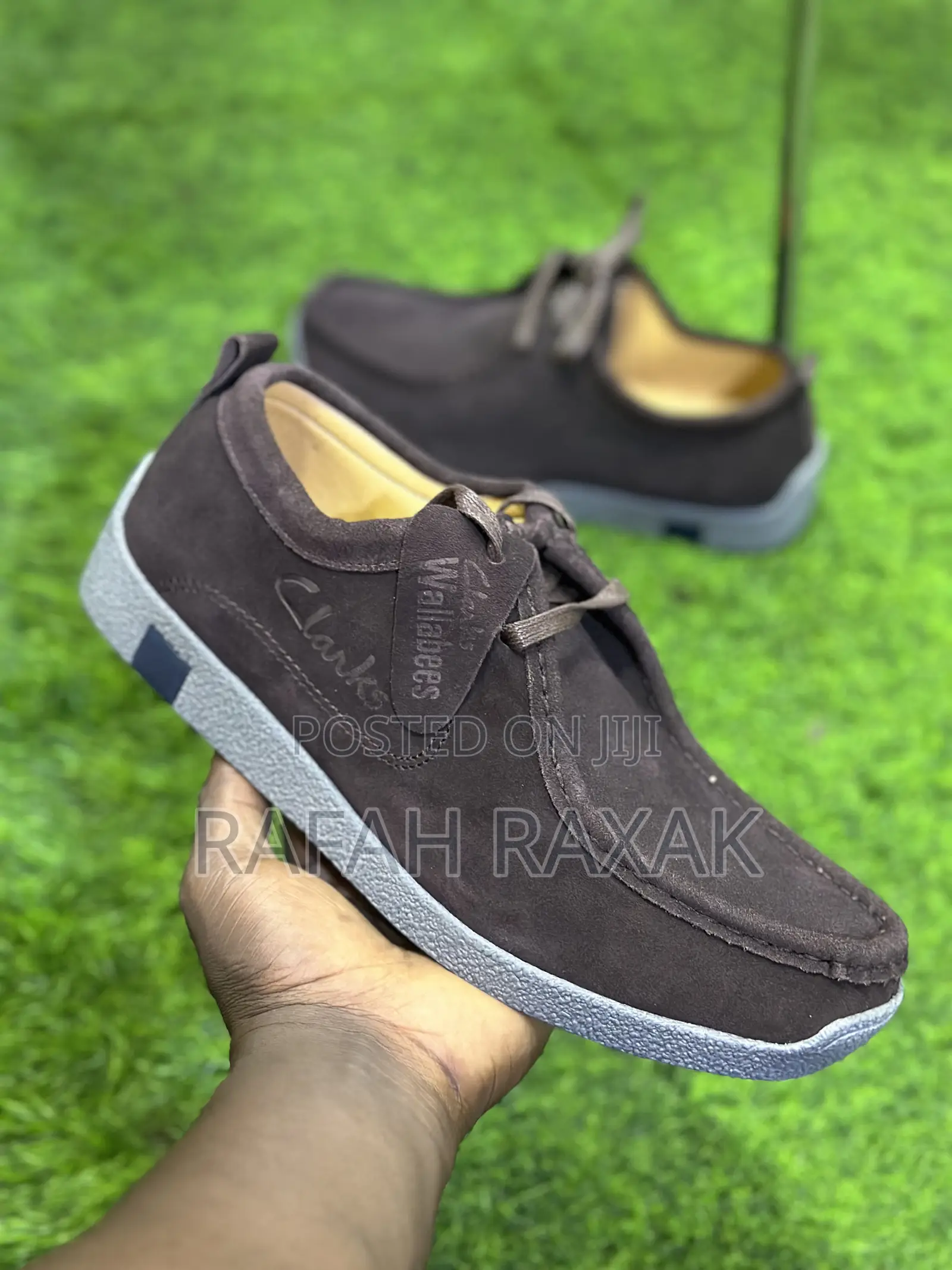 Original Men’S Coffee Brown/Grey Suede Clarks Wallabees
