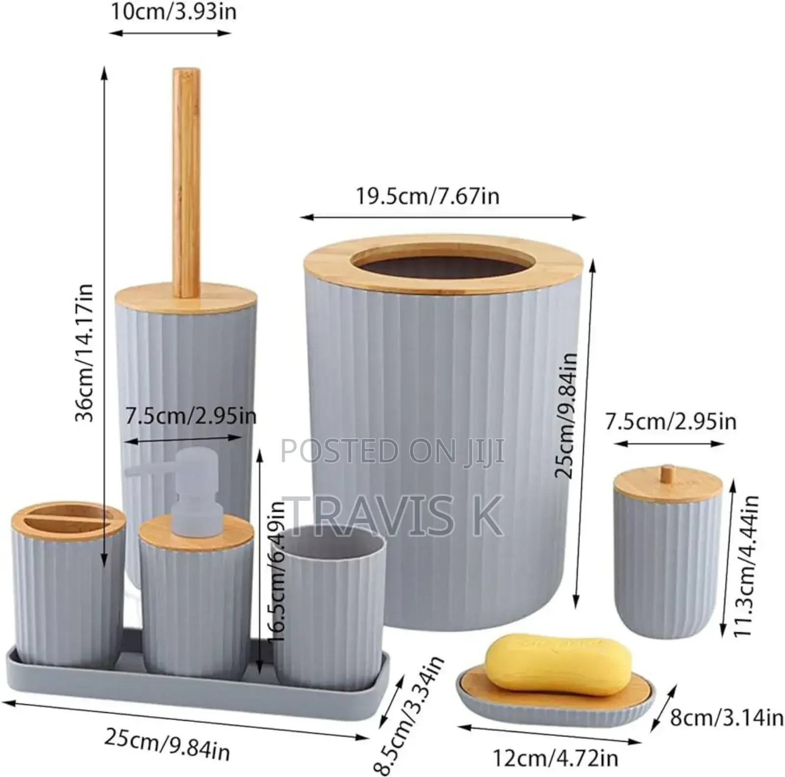 6 Pieces Bathroom Wash Set