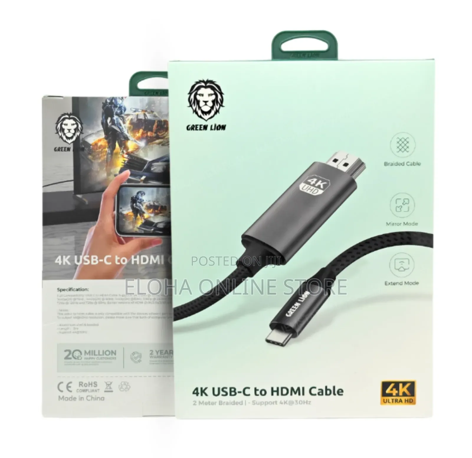 Green Lion Usb-C to Hdmi Cable 2 Meters