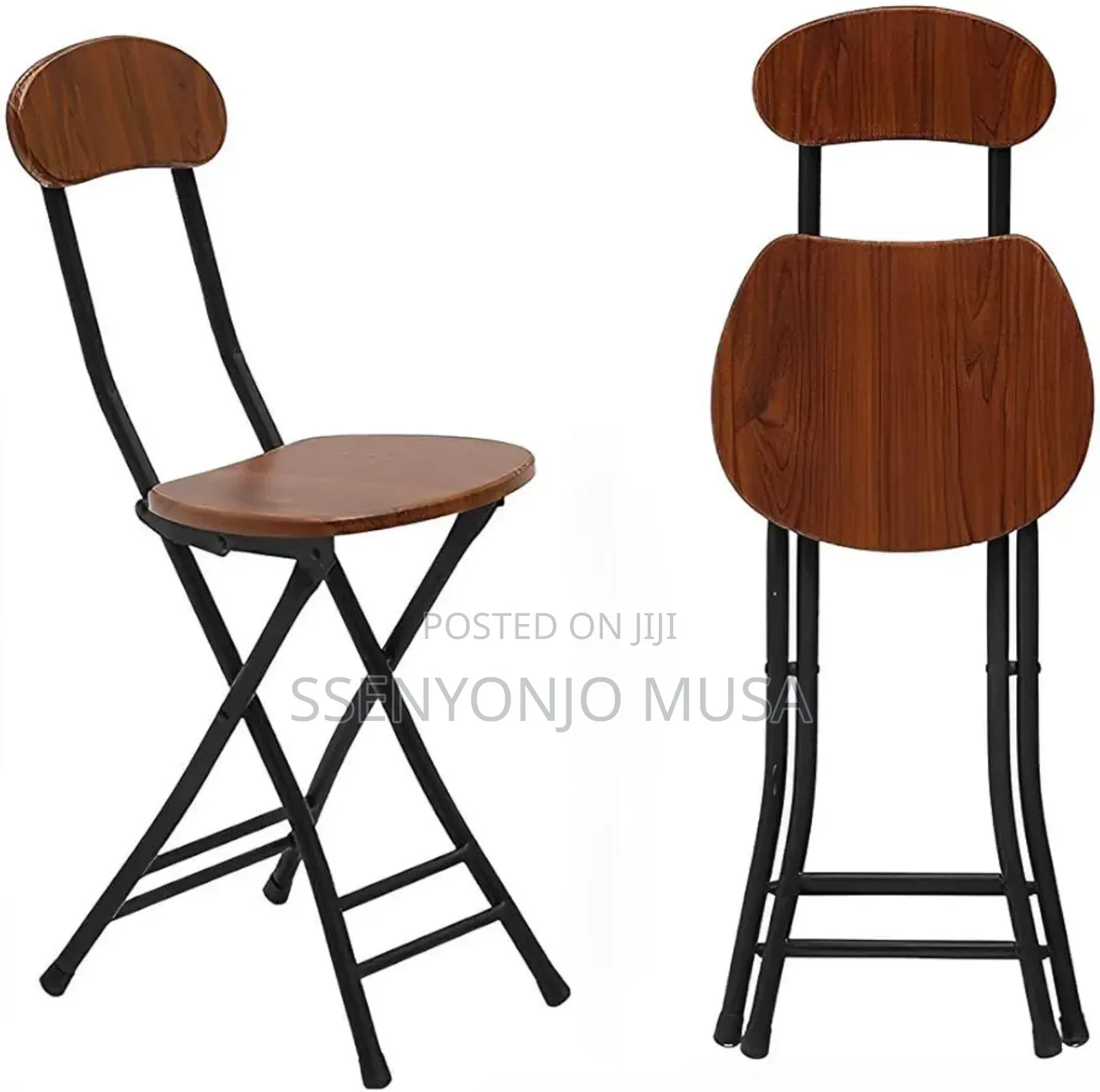 Foldable Dining Table Set- 5pcs Folding Set, Brown, Portable Simple