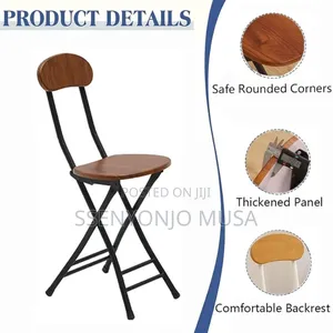 Foldable Dining Table Set- 5pcs Folding Set, Brown, Portable Simple