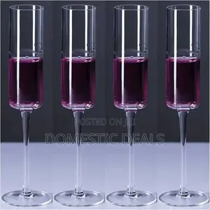 6pcs Champagne Flutes, 165ml Clear Glasses