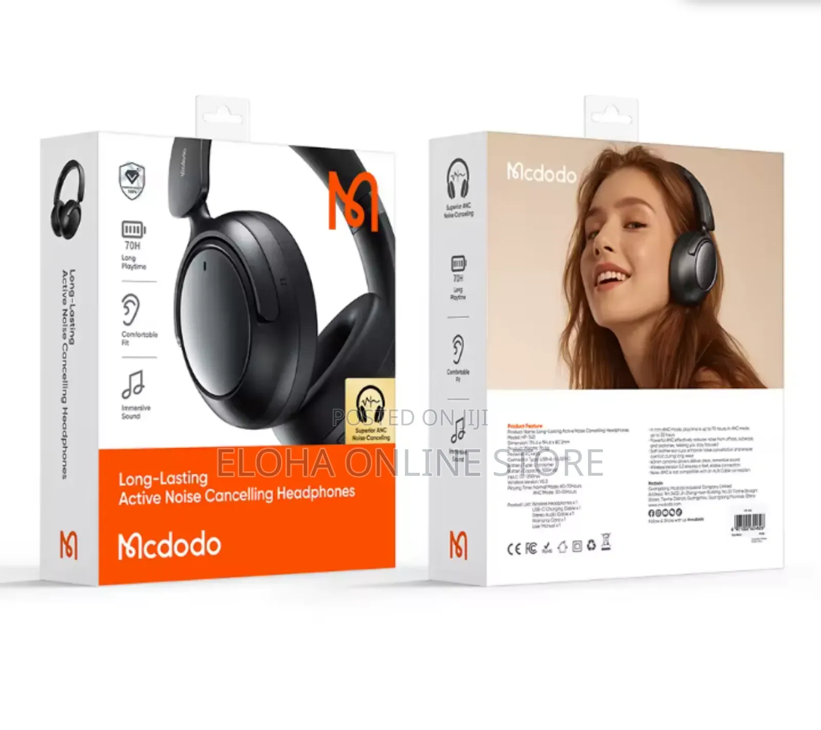 McDodo 140 Active Noise Cancelling Headphones Anc 70hrs
