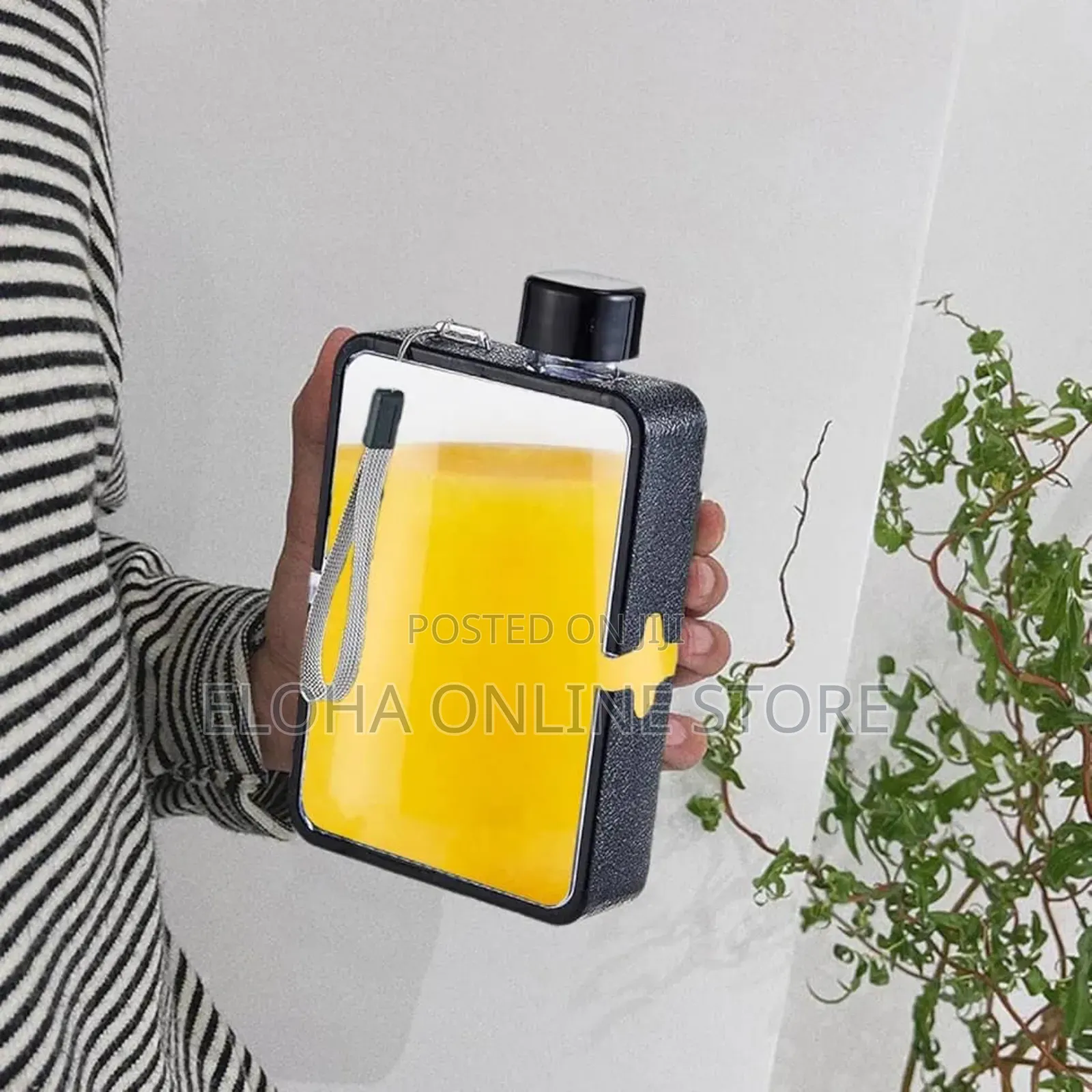 Unique Flat, Book Shaped Square Water Bottle