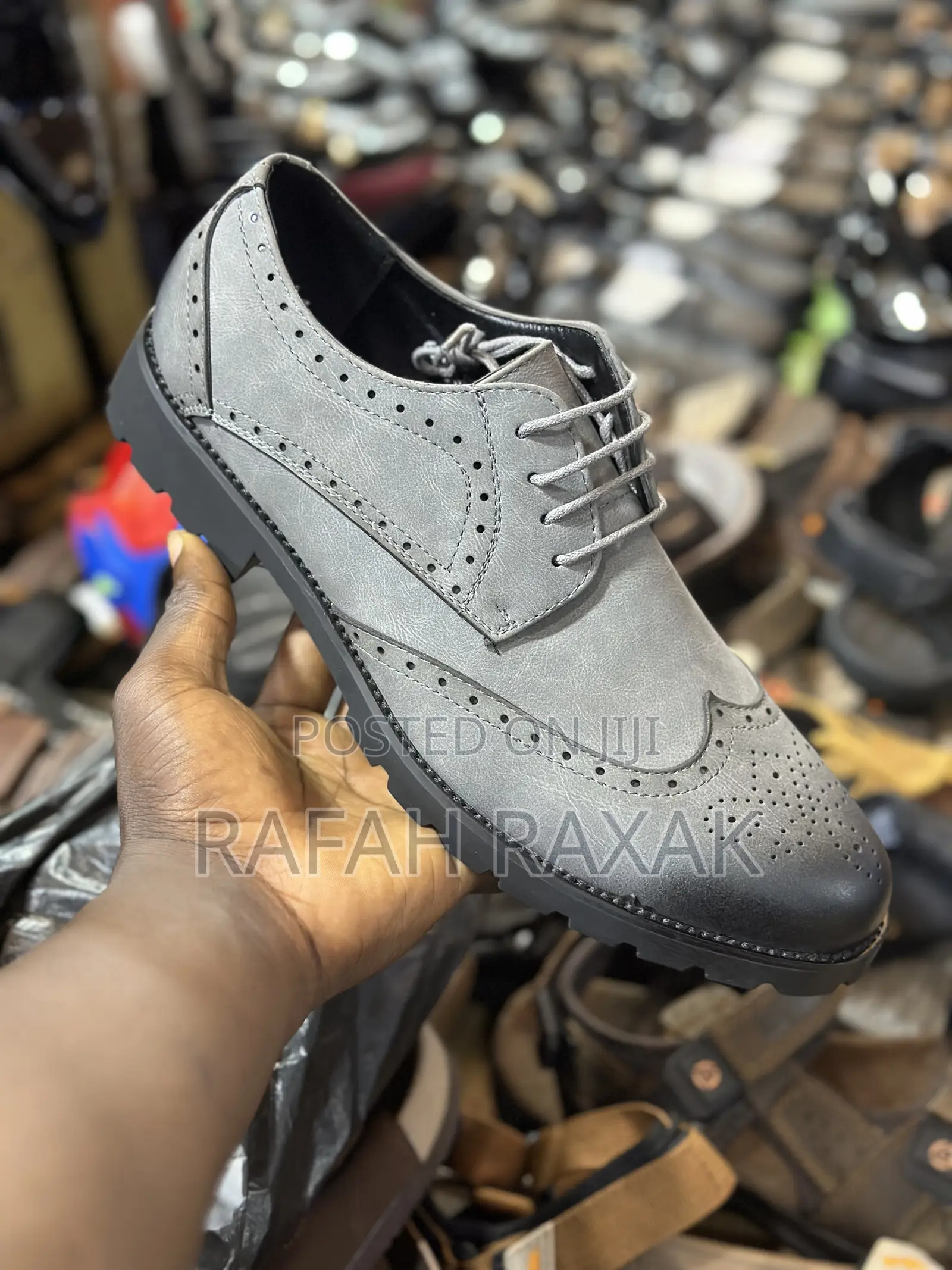 Classic Men’S Gray Oxfords Smart Casual Low Shoes