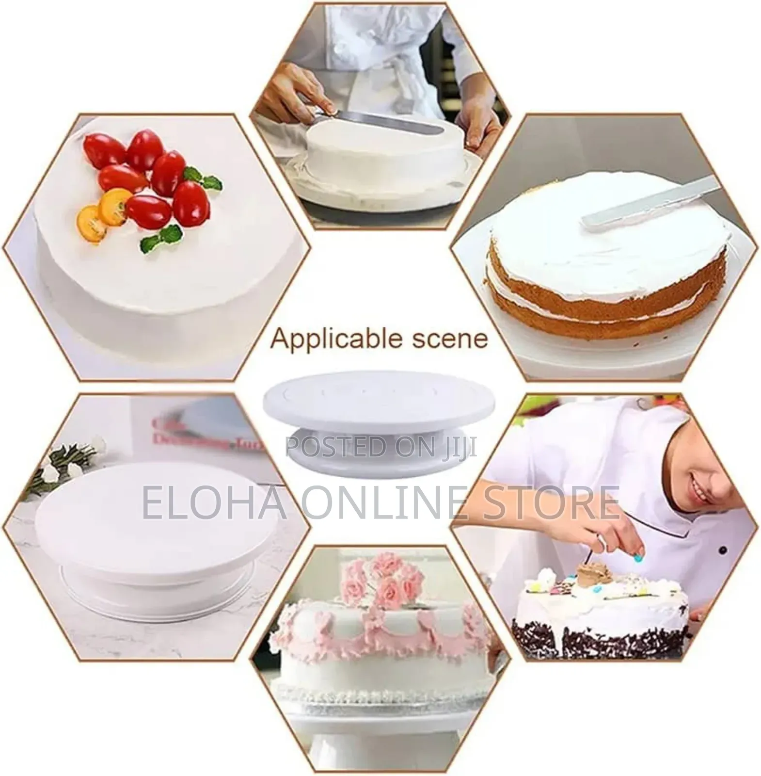 28cm Turntable Plastic Cake Stand