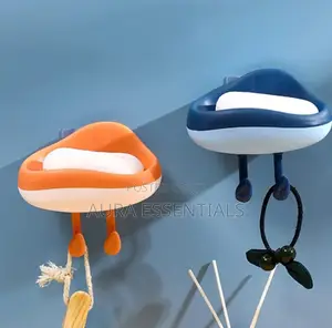 No Drill Cloud Style Soap Holder With Hooks