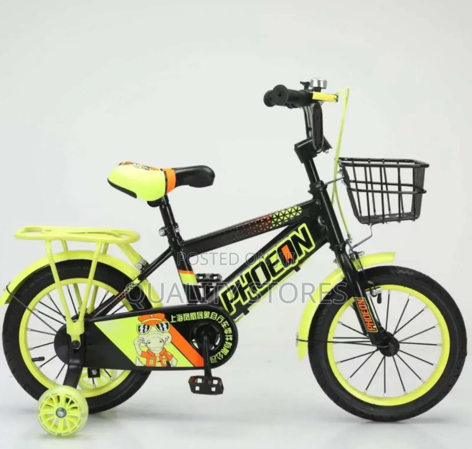 Phoeqn Kids Bicycle Green 1 to 9 Years