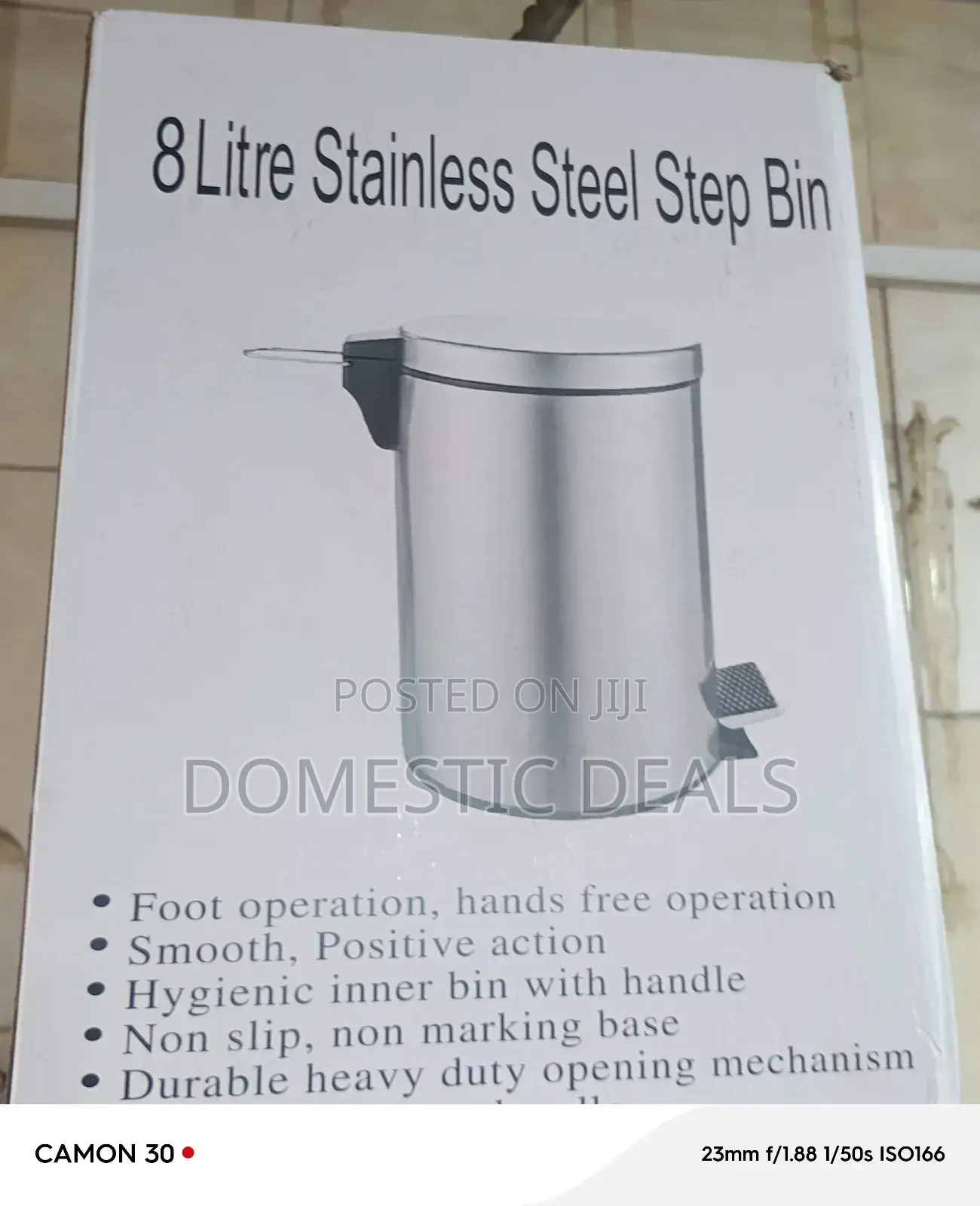 Stainless Steel 8l Step Waste Bin