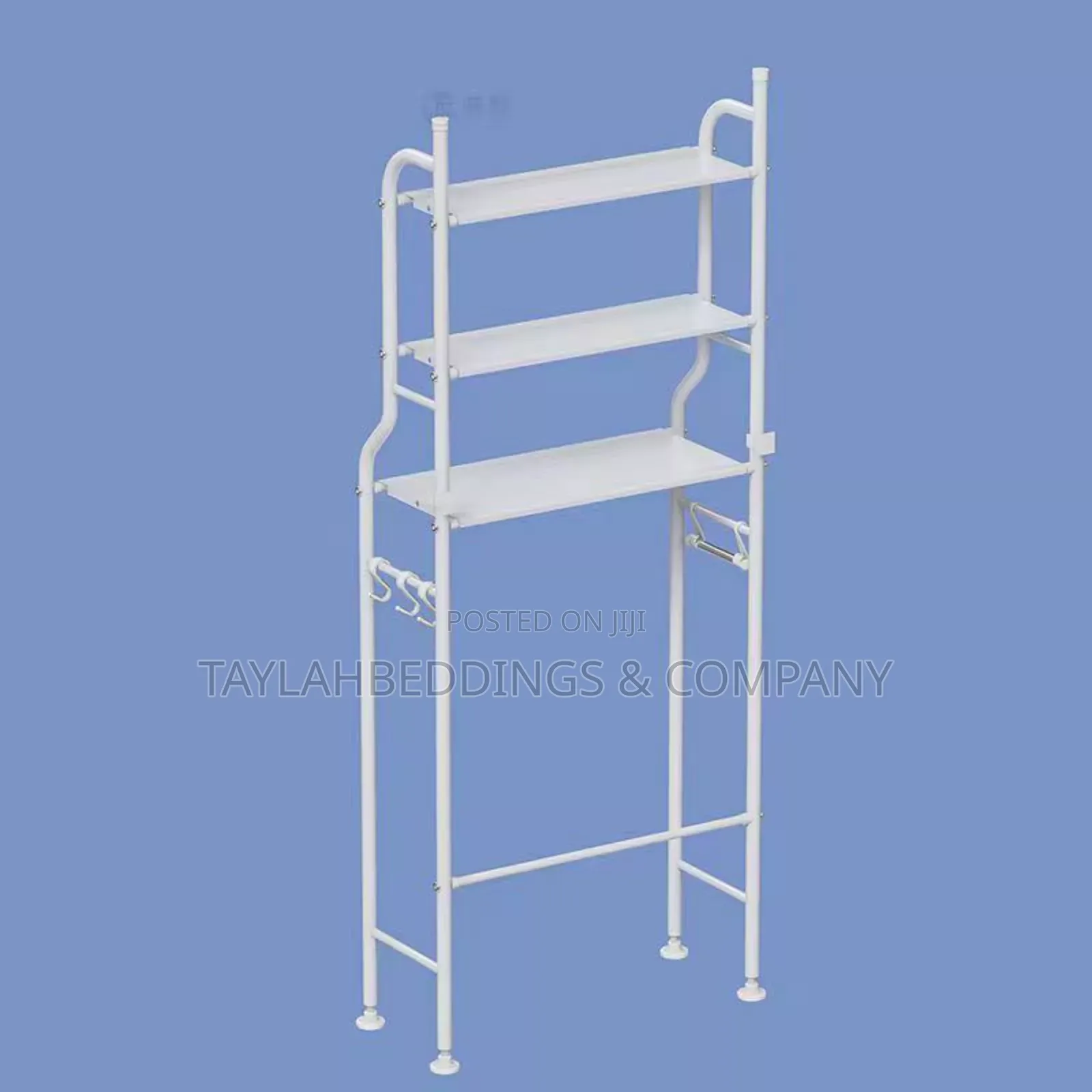 Bathroom, Toilet, Washing Machine Storage Rack White