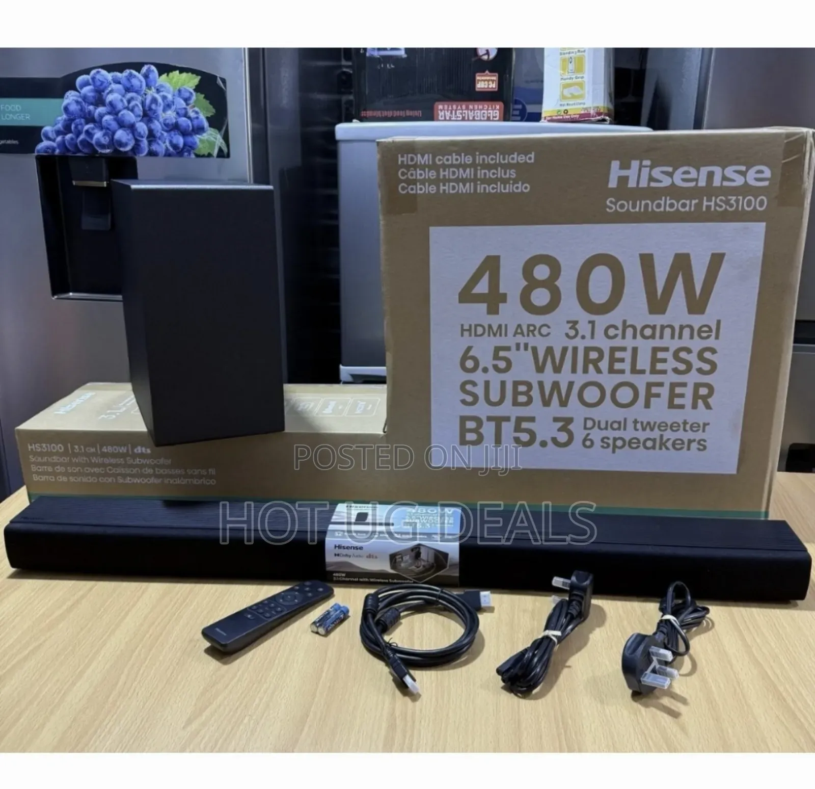 Hisense 3100 2.1-Channel Soundbar With Wireless Subwoofer