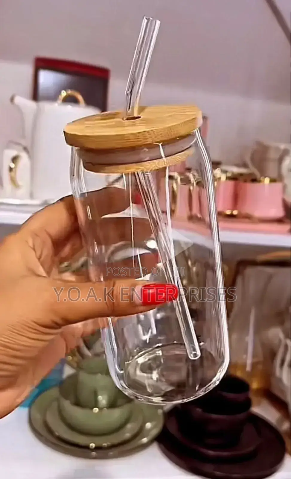 Wooden Cover Juice Tumblers