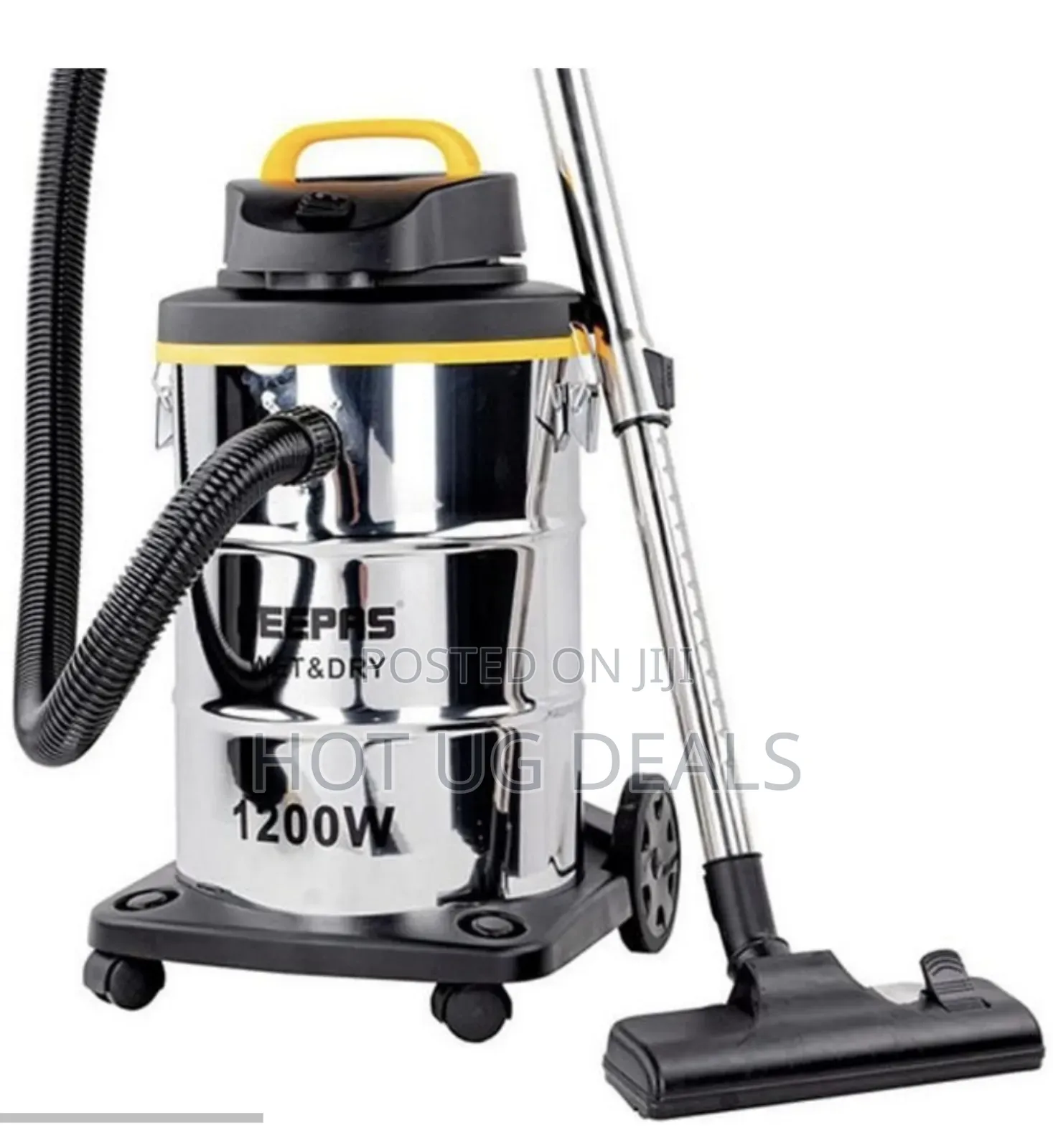 Geepas 2-in-1 Wet Dry Vacuum Cleaner 23l Stainless Steel