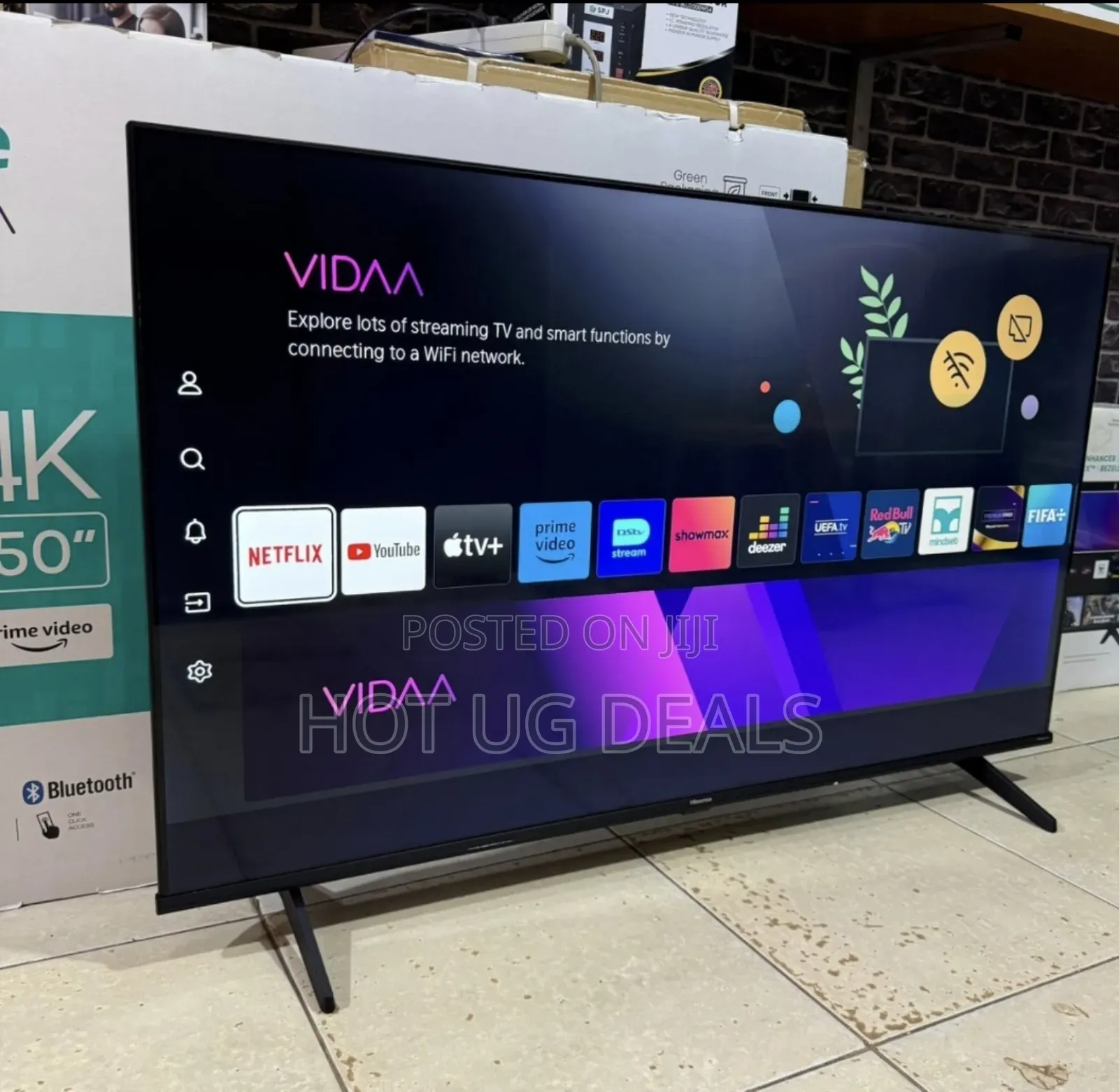 Hisense 50 Inch Led Utra Hd Smart Tv -Black (3 Yrs Wrnty)