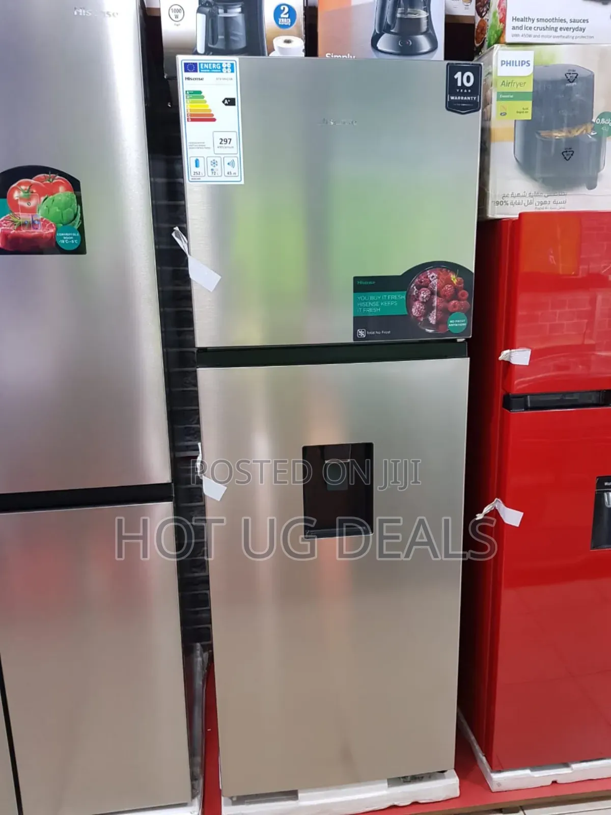 Hisense 419 Liters Top Freezer Fridge With Water Dispenser