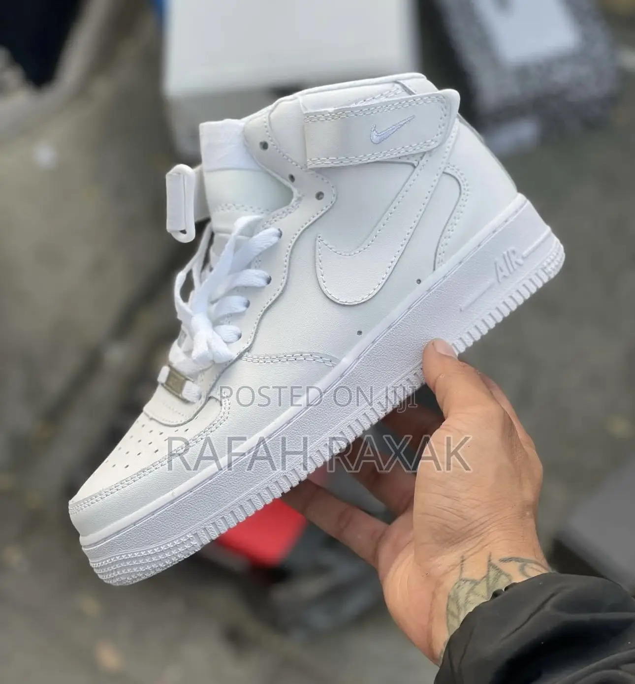 Original White Nike Air Force 1 High Top Sneaker