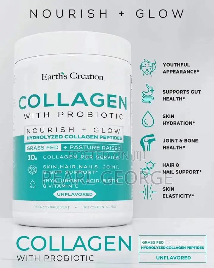 Earths Creation Collagen With Probiotic. Nourish+Glow